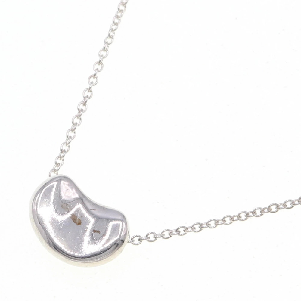 Tiffany Co Elsa Peretti Bean Necklace Sterling Silver SV Choker